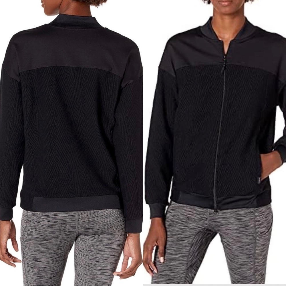 KORAL Active Zip Up Long Sleeve Performance Jacket Black Sz S